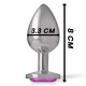 Plug anal cu cristal roz - Metal, Mărime M