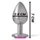Plug Anal Intense - Cristal Roz, Metal, Mărime S
