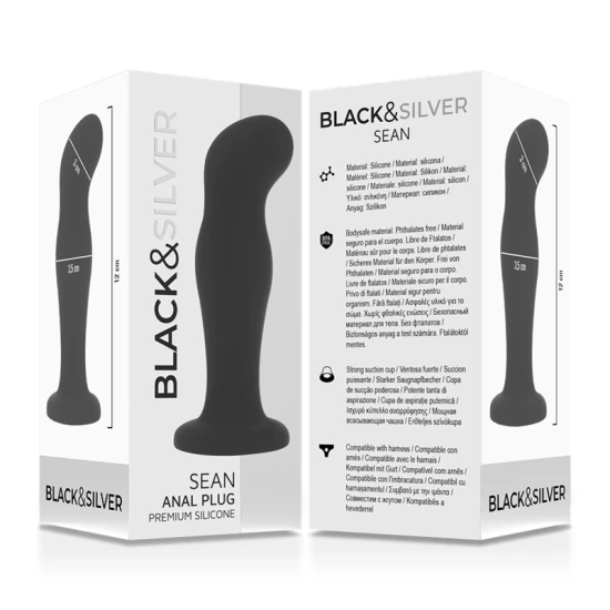 Plug anal premium din silicon, Negru
