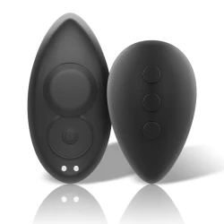 Vibrator siliconic reîncărcabil pentru chiloți, Negru & Argintiu