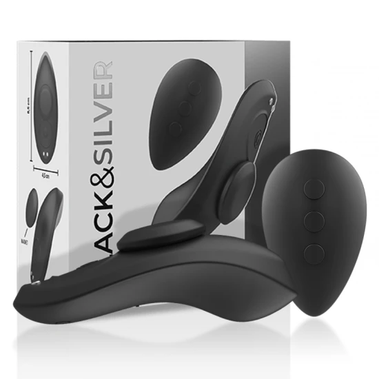 Vibrator siliconic reîncărcabil pentru chiloți, Negru & Argintiu