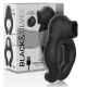 BLACK & SILVER - Inel vibrator din silicon, 3 motoare, reincarcabil, Negru