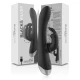 Iepure stimulator cu silicon, reîncărcabil, Negru/Argintiu