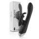 Iepure stimulator cu silicon, reîncărcabil, Negru/Argintiu