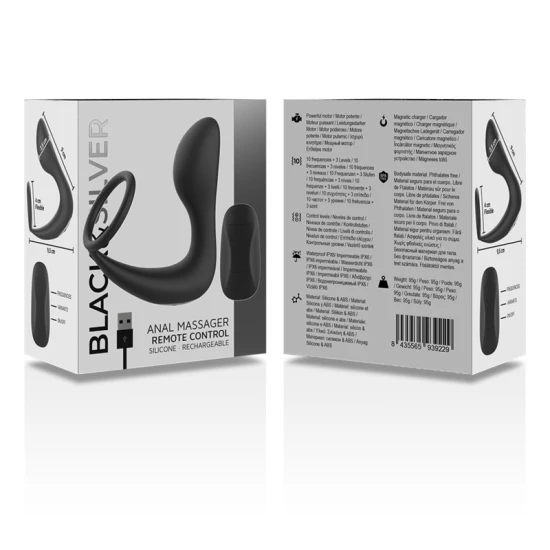 Black & Silver - Masaj Anal cu Telecomandă Tip Produs Model, Negru