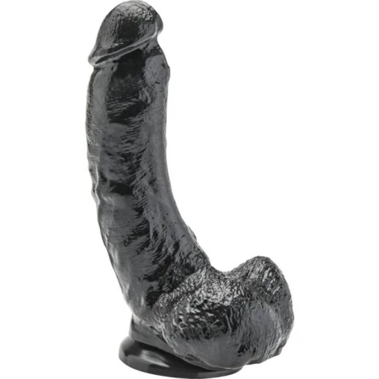 DILDO 20,5 CM CU BILE, Negru