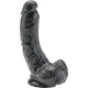 DILDO 20,5 CM CU BILE, Negru