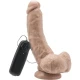 DILDO 20,5 CM CU BILE VIBRATOR ROZ