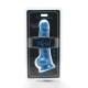 DILDO CU BILE, 19 CM, ALBASTRU