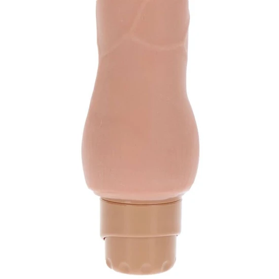 Vibrator DUAL DENSITY SMOOTH - Textură realistă, Culoare carne, Mărime medie.
