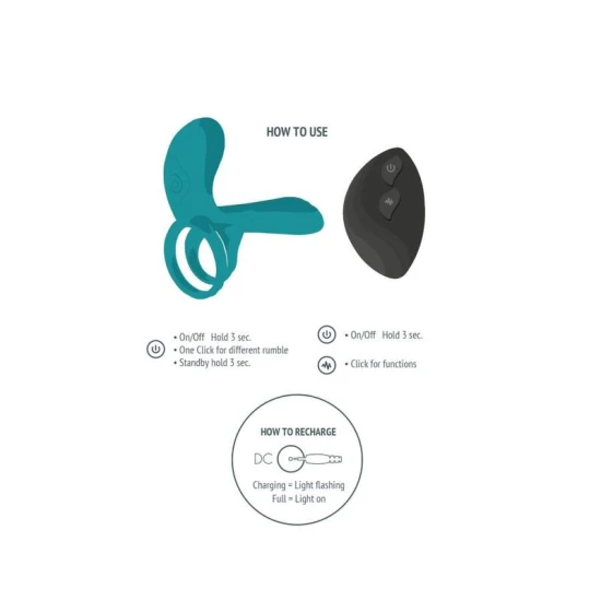 Inel vibrator pentru cupluri, verde