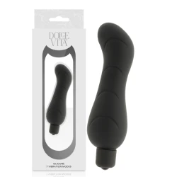 Vibrator G-Spot din silicon, Negru