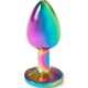 Plug Anal Metal Rainbow, Small 7 Cm, Curcubeu
