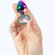 Plug Anal Metal Rainbow, Small 7 Cm, Curcubeu