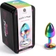 Plug Anal Metal Rainbow, Small 7 Cm, Curcubeu