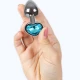 Plug Anal Metal Blue Heart, Mic, Albastru