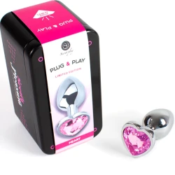 Plug Anal Metal Heart, Mic, Fucsia