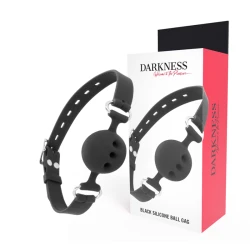 Breathable silicon gag, Negru