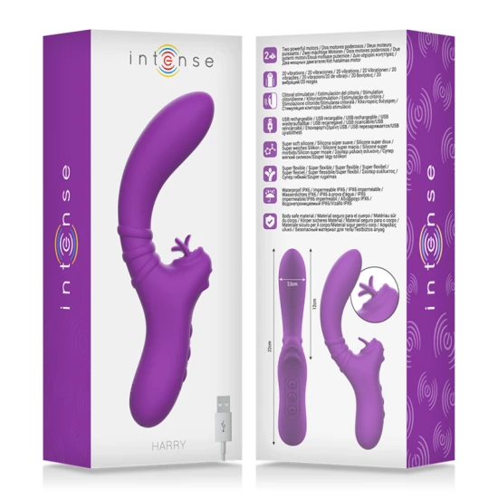 INTENSE - Vibrator flexibil Harry, mov