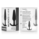 Plug anal din silicon, negru-argintiu, mâner mic