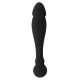 NEGRU ȘI ARGINTIU - DILDO STIMULATOR KARL G-POINT, 18 CM