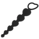 NEGRU - ARGINTIU - Mărgele Anal tip Milan Chain of Hearts, 18 cm