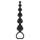NEGRU - ARGINTIU - Mărgele Anal tip Milan Chain of Hearts, 18 cm