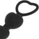 NEGRU - ARGINTIU - Mărgele Anal tip Milan Chain of Hearts, 18 cm