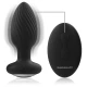 WELLS PLUG ROTATOR ANAL DIN SILICON, CU TELECOMANDĂ, NEGRU ȘI ARGINTIU