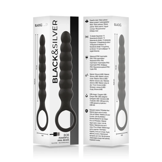 Plug Anal Vibrator Bob, negru