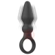 NEGRU & ARGINTIU - OZZY Plug anal din silicon puternic, Roz