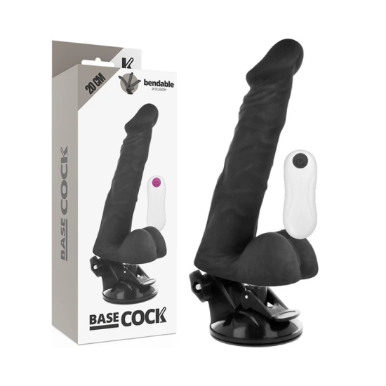 Dildo Articulat - Realist, Negru, 20 cm.