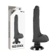 Vibrator penis realist din TPE, negru, 18.5 x 4 cm