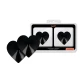 Acoperitoare Mameloane Hearts, negru
