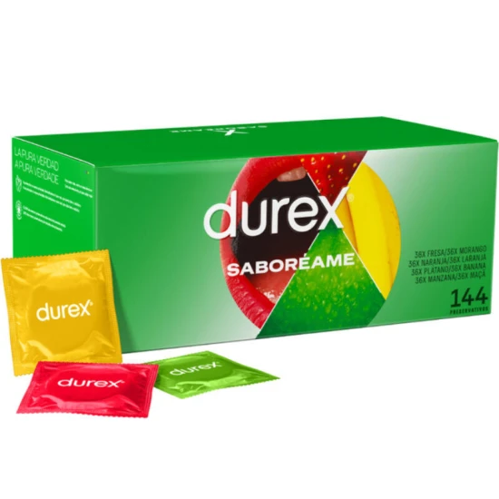 DUREX - Prezervative Pleasure Fruits, aromă fructe, multicolor