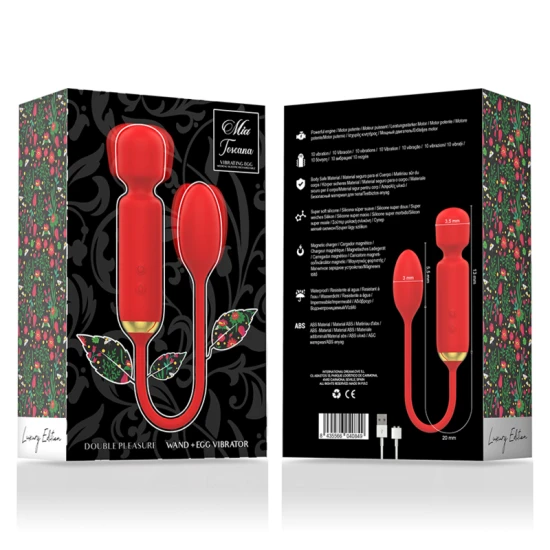Wand + ou vibrator dublu, Roz