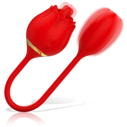 Ou vibrator dublu pentru stimulare clitor + vibrații, Roz