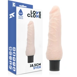 Vibrator realist auto-lubrifiant din TPR, negru, 18.5 cm