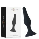 Dildo anal conic din silicon, negru, 10.5 cm
