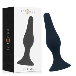 Plug anal Anal Level 4 - Silikon medical, Negru, 15.5 cm.
