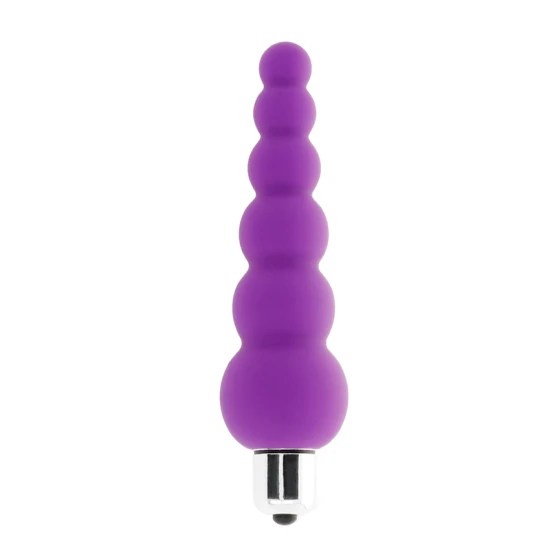 Vibrator anal și vaginal din silicon, lila