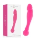 Dildo dublu din silicon, roz, 18 cm