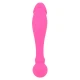 Dildo dublu din silicon, roz, 18 cm