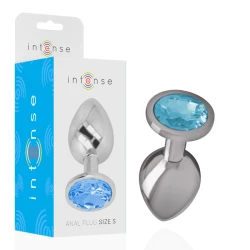 INTENSE - Plug anal din metal, Aliaj aluminiu, Albastru, Dimensiune S