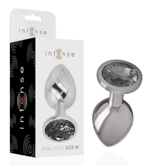 Plug anal Diamond Jewel - Detalii albastre, Mărime M
