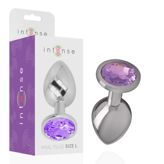 Plug anal cu cristal violet - Metal, Violet, Mărime S