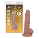 Dildo realist din cauciuc și PVC, culoare naturală, 18 cm
