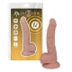 Dildo realist din cauciuc și PVC, natural, 18,2 cm
