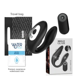 Set vibrator cu pulsatii si vibratii pentru cuplu, telecomanda