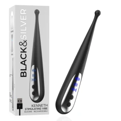 Vibrator Model KENNETH STIMULATING VIBE, Negru și Argintiu